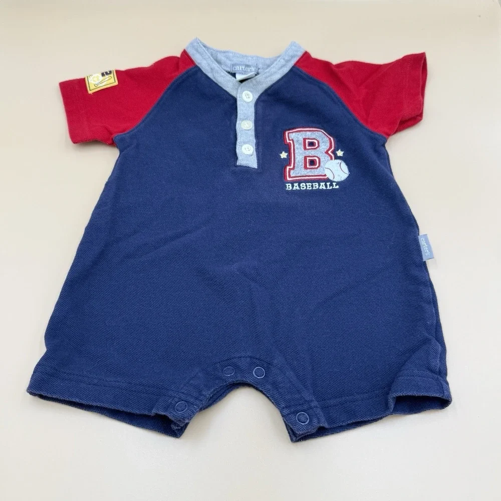 Carter's Baseball Romper Size 6 Months‎ Vintage Sports Cotton Rookie Year